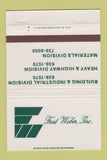 Matchbook Cover - Fred Weber St Louis MO Building Materials Highway 40 Strike