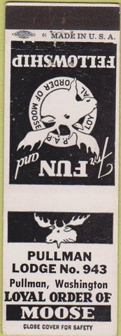 Matchbook Cover - Matchbook Cover Moose Lodge Pullman WA