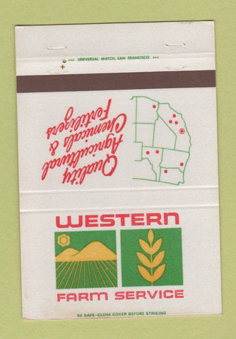 Matchbook Cover - Western Farm Service San Ramon CA 40 Strike