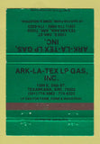 Matchbook Cover - Ark La Tex LP Gas Texarkana AR GREEN 40 Strike