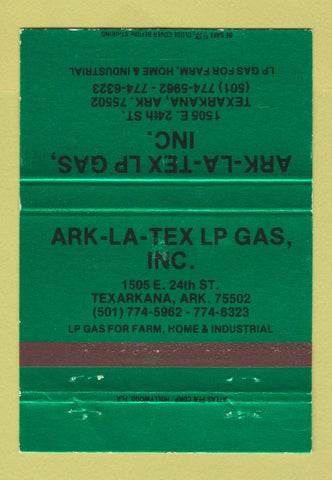 Matchbook Cover - Ark La Tex LP Gas Texarkana AR GREEN 40 Strike