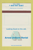 Matchbook Cover - Arrow Uniform Rental 40 Strike