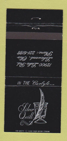 Matchbook Cover - Silver Quill Restaurant Lakewood OH 30 Strike