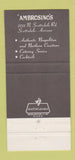 Matchbook Cover - Ambrosino's Italian Restaurant Scottsdale AZ WEAR 30 Strike