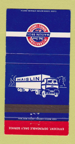 Matchbook Cover - Maislin Trucking Canada 30 Strike