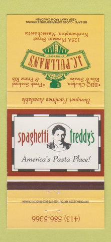 Matchbook Cover - JC Pullman's Spaghetti Freddy's Northampton MA 30 Strike