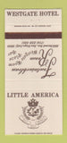 Matchbook Cover - Little America Westgate Hotel San Diego CA 30 Strike