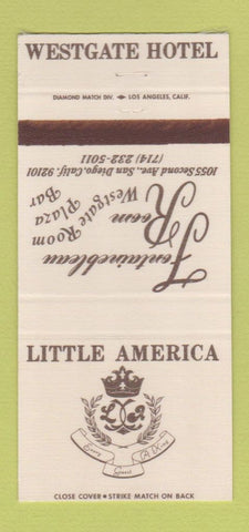 Matchbook Cover - Little America Westgate Hotel San Diego CA 30 Strike
