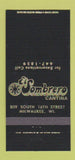 Matchbook Cover - El Sombrero Cantina Milwaukee WI Mexican Food 30 Strike