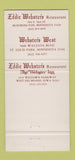 Matchbook Cover - Eddie Webster's West Des Moines IA Bloomington MN 30 Strike