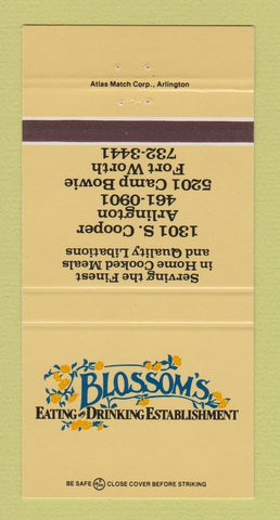 Matchbook Cover - Blossom's Restaurant Fort Worth Arlington TX 30 Strike