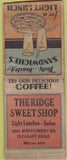 Matchbook Cover - Ridge Sweet Shop Cincinnati OH? Union Quality BOBTAIL POOR