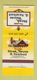 Matchbook Cover - Fireside Steak House Williamsburg VA 30 Strike