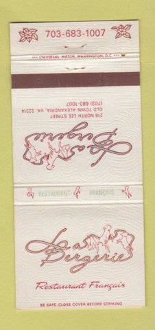 Matchbook Cover - La Bergerie French Restaurant Alexandria VA 30 Strike