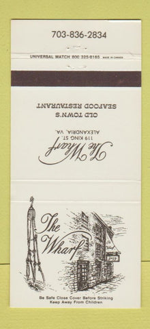 Matchbook Cover - The Wharf Restaurant Seafood Alexandria VA 30 Strike