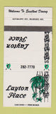 Matchbook Cover - Layton Place Restaurant WEAR 30 Strike