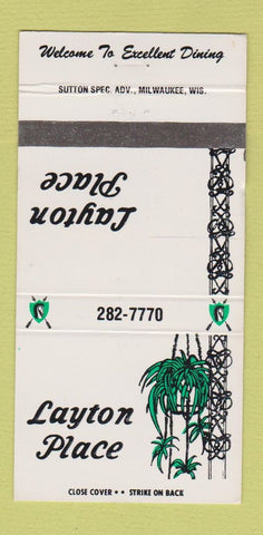 Matchbook Cover - Layton Place Restaurant WEAR 30 Strike
