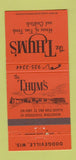 Matchbook Cover - The Thym's Restaurant Dodgeville WI 30 Strike