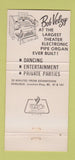 Matchbook Cover - The Timbers Restaurant Platteville WI 30 Strike