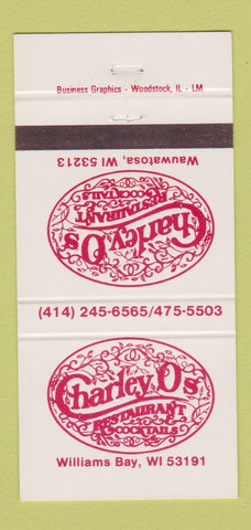 Matchbook Cover - Charley O's Restaurant Wauwatosa WI 30 Strike