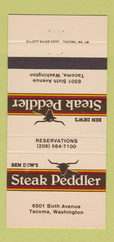 Matchbook Cover - Ben Dew's Steak Peddler Tacoma WA 30 Strike