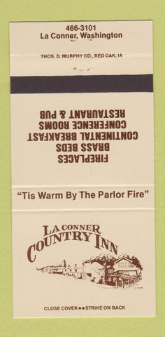 Matchbook Cover - La Conner Country Inn La Conner WA 30 Strike