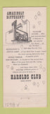 Matchbook Cover - Harolds Club Casino Reno NV girlie #1 Gold 30 Strike