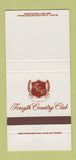 Matchbook Cover - Forsyth Country Club NC 30 Strike