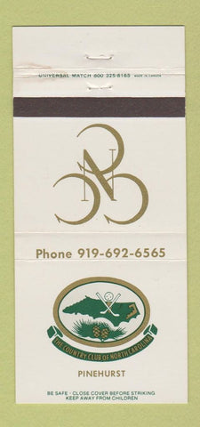 Matchbook Cover - Country Club of North Carolina Pinehurst NC  30 Strike