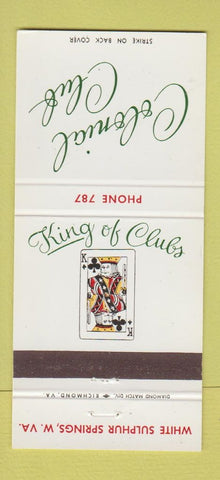 Matchbook Cover - Colonial Club White Sulphur Springs WV 30 Strike