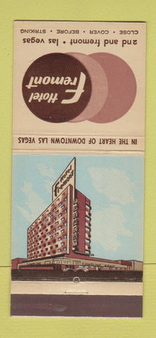 Matchbook Cover - Hotel Fremont Las Vegas NV casino 30 Stick