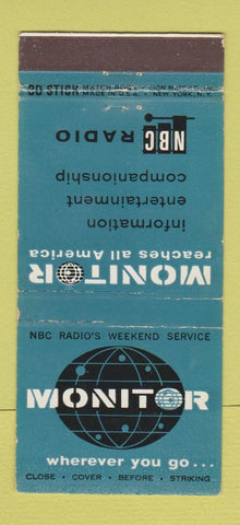 Matchbook Cover - Monitor NBC Radio 30 Stick
