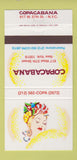 Matchbook Cover - Copacabana New York City girlie 30 Strike