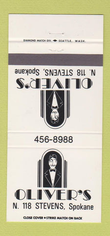 Matchbook Cover - Oliver's Restaurant Spokane WA 30 Strike