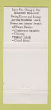 Matchbook Cover - Highlander Restaurant Petersburg WV 30 Strike