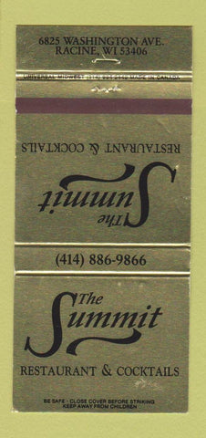 Matchbook Cover - Summit Restaurant Racine WI 30 Strike
