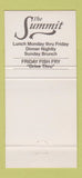 Matchbook Cover - Summit Restaurant Racine WI 30 Strike