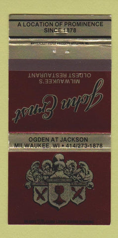 Matchbook Cover - John Ernst Restaurant Milwaukee WI 30 Strike