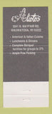 Matchbook Cover - Alioto's Milwaukee WI restaurant 30 Strike
