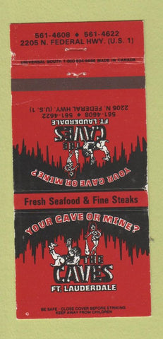 Matchbook Cover - The Caves Fort Lauderdale FL 30 Strike