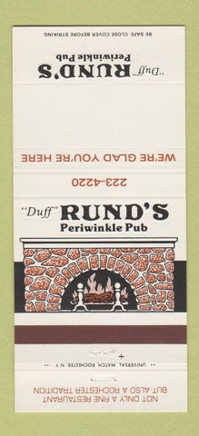 Matchbook Cover - Duff Rund's Periwinkle Pub Rochester NY 30 Strike