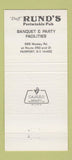 Matchbook Cover - Duff Rund's Periwinkle Pub Rochester NY 30 Strike