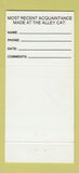 Matchbook Cover - Alley Cat Lounge Boston MA 30 Strike