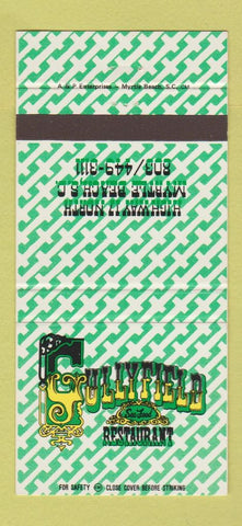 Matchbook Cover - Gullyfield Restaurant Myrtle Beach SC 30 Strike