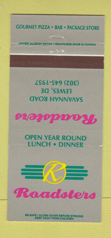 Matchbook Cover - Roadsters Lewis DE Pizza 30 Strike
