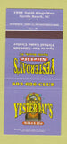 Matchbook Cover - Yesterday's Nite Life Myrtle Beach SC 30 Strike