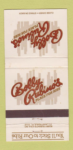 Matchbook Cover - Robby Rubino's Ribs Fort Lauderdale Hallandale FL 30 Strike