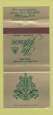 Matchbook Cover - The Jefferson Restaurant Richmond VA 30 Strike