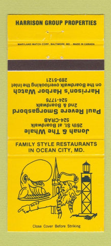 Matchbook Cover - Harrison Group Properties Ocean City MD 30 Strike