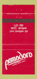 Matchbook Cover - Pomodoro Italian Restaurant Northbrook IL 30 Strike